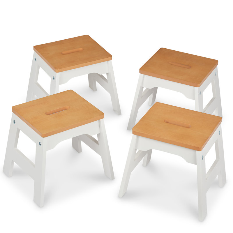 Chaise pour enfants, Blanc / Naturel