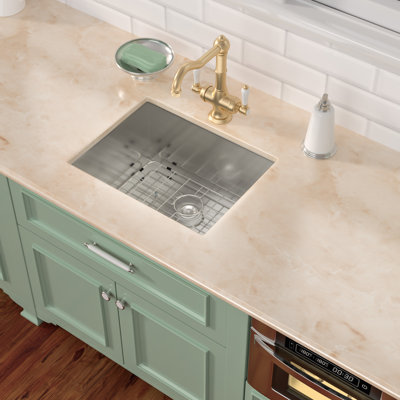 Drop In Utility Sink 16 Gauge Laundry Sink with Bottom Grid