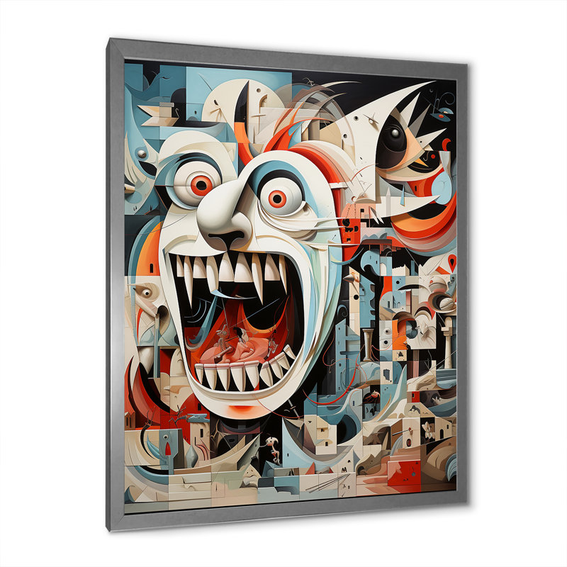 Masterpiece Guernica By Pablo I " Masterpiece Guernica By Pablo I ", 20" H x 12" W x 1" D, Gray Picture Framed