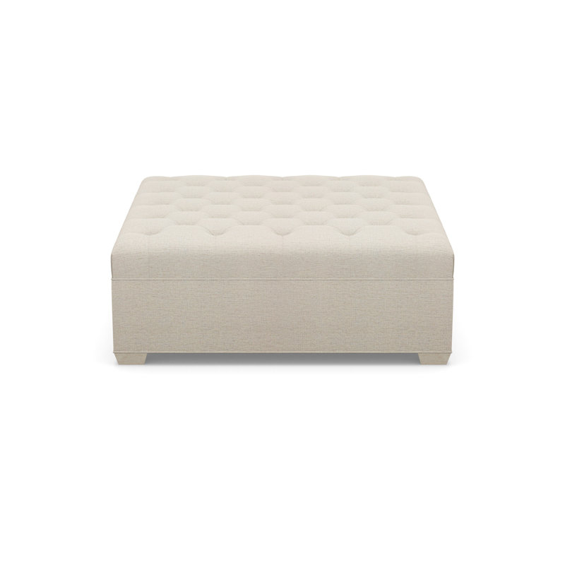 Square Tufted Ottoman, 8938-74, Sandstone