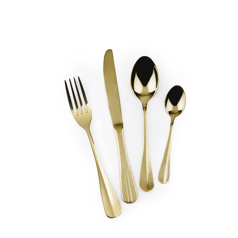 Cutlery Set 24 Pieces, Gold