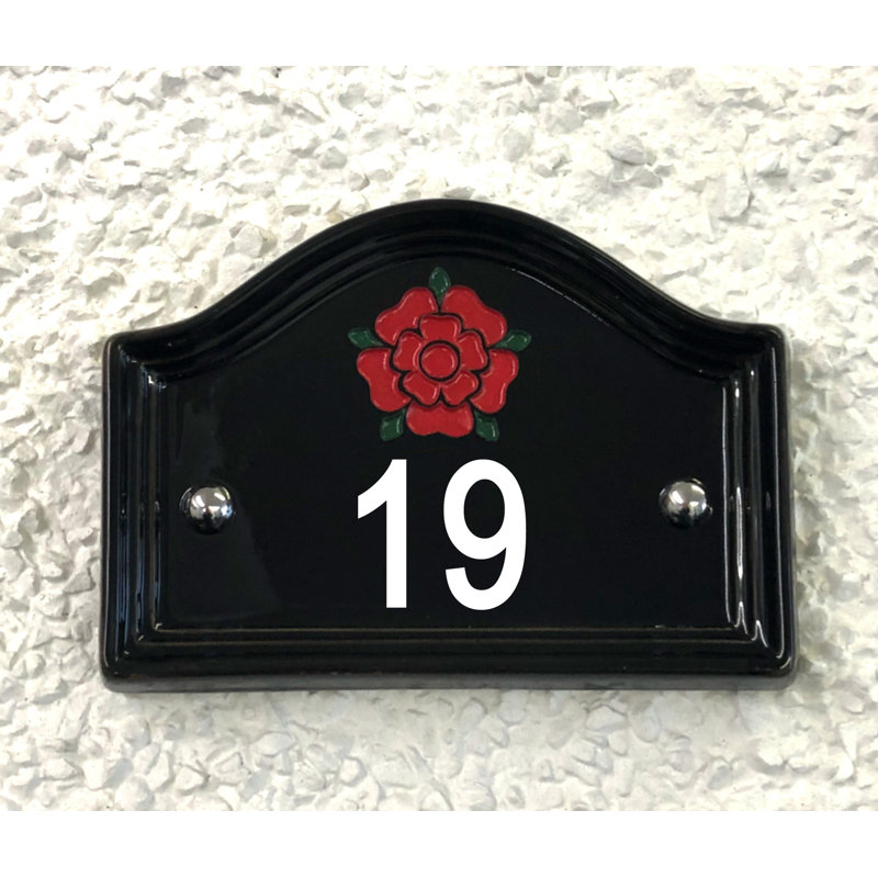 Walsham 16.5cm H Ceramic House Number, Black, 19