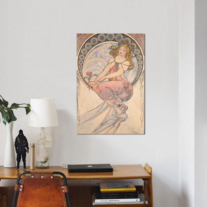 « la peinture, 1898 », impression sur toile, H 40 po x l 26 po x P 1,5 po, Pas de tapis, Toile tendue