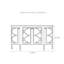 Buffet moderne avec 4 portes