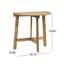 Table bistro semi-ronde en bois, pliable, table en bois de beauté naturelle, pliable et avec