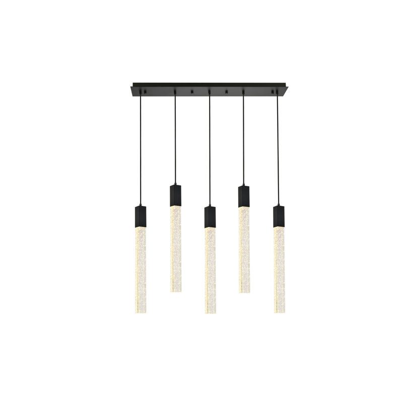Aliha 5 - Light Kitchen Island Pendant, Black