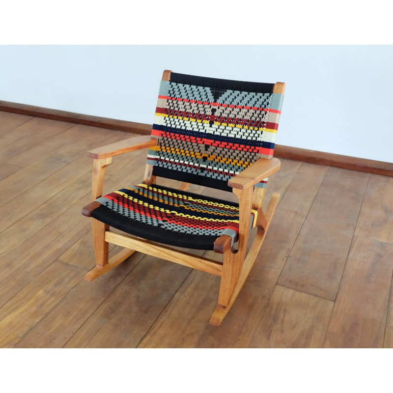 Masaya Rocking Chair, Natural, San Geronimo Pattern