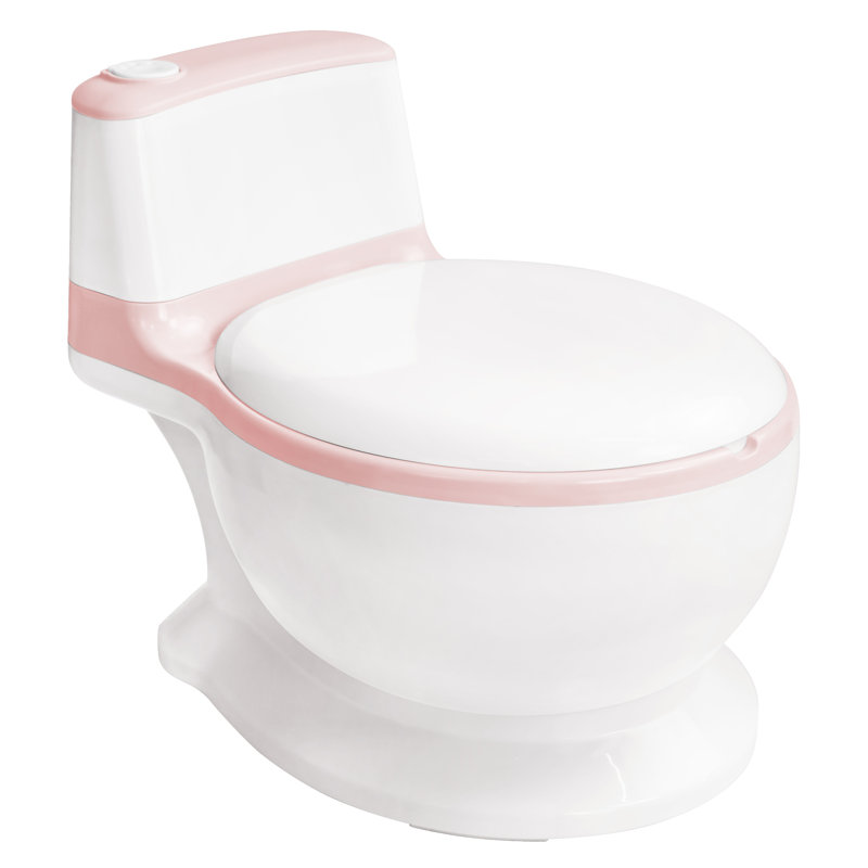 Rinette 17 Stories Potty Trainer Safety Toddler Non-slip Runner Childrens Toilet Seat, Pink