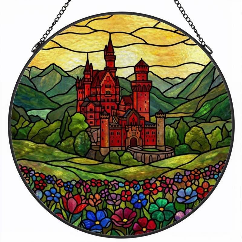 Panneau de vitrail 12 "H Garden Garden, H 12 po x l 12 po
