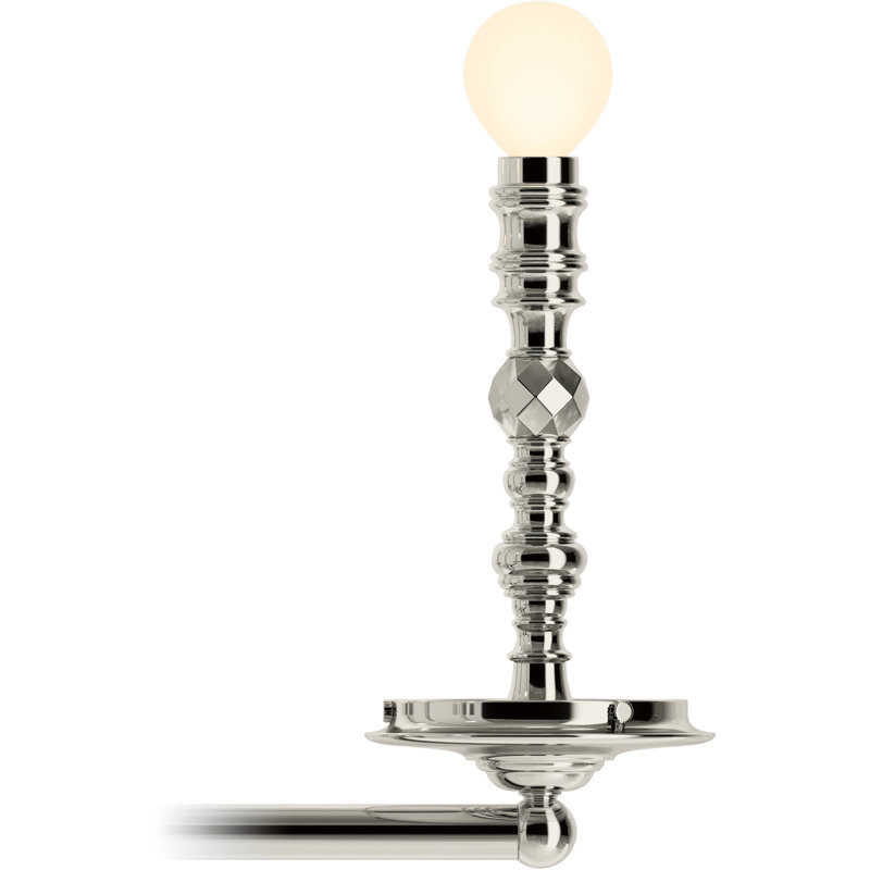 5 - Light Candle Style Chandelier, Polished Nickel