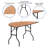 Wofford 60" Half-Round Wooden Folding Event Table