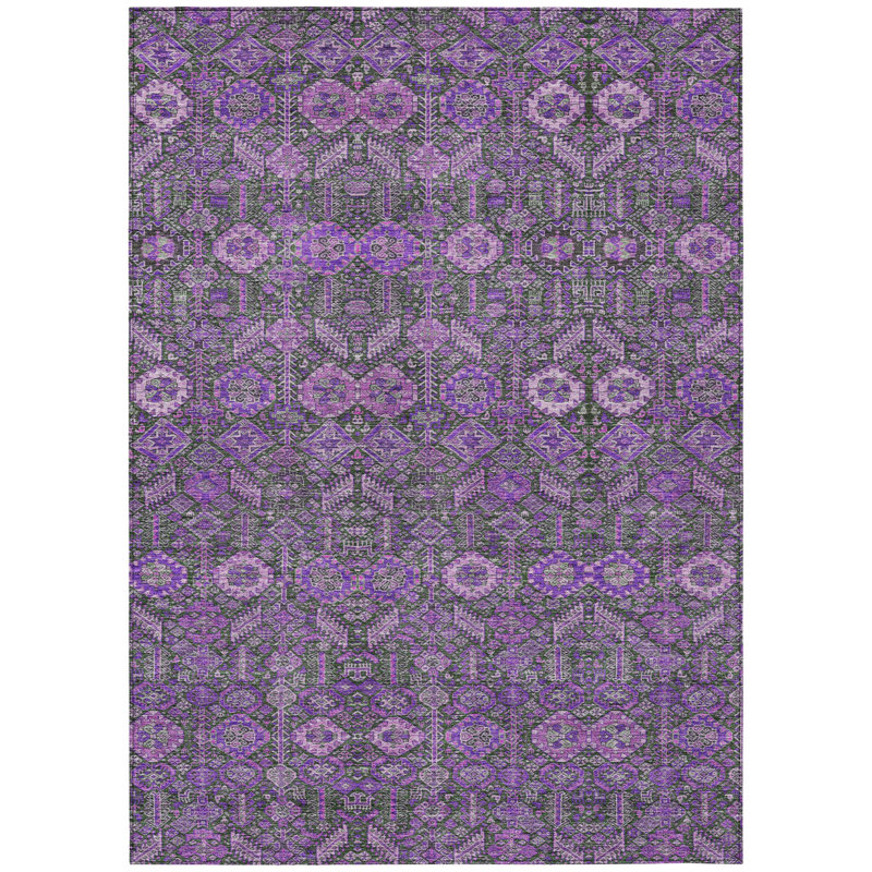 Jurnee Washable Floral Indoor / Outdoor Rug, Rectangle 10' x 14'