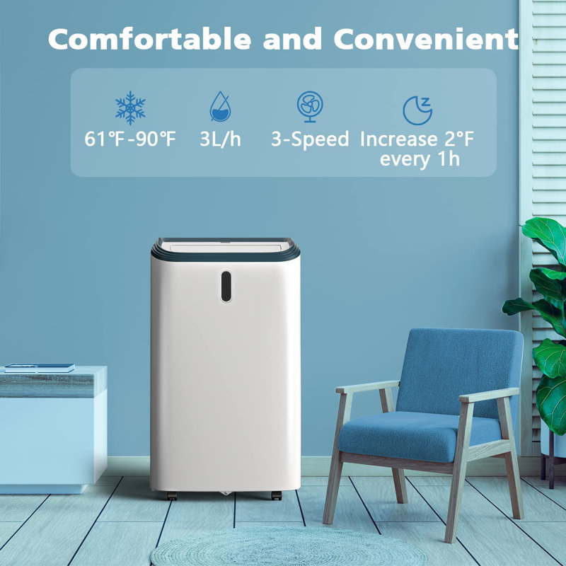 R.W.FLAME Portable Air Conditioner with 3-in-1 Function, Remote Control, 24Hrs Timer, 400