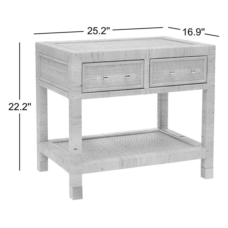Table de chevet 2 tiroirs Pilla