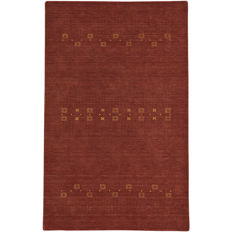 Tieesha Hand Loomed Wool Oriental Indoor Rug, Rectangle 5' x 8'