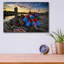 Art mural en verre Longshore Tides «Buoys On The Wharf» par Rick Berk-423314381