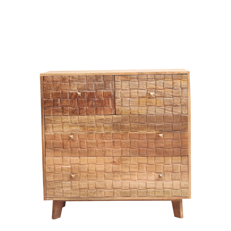 Alexi Solid Wood 90cm W 4 - Drawer Chest of Drawers