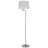 Tomi 63 Inch Floor Lamp, Double Swing Arm, Brushed Steel, White Shade-103150807