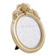 Cadre photo en polyrésine de style floral contemporain pour décoration d'étagère - Cadres photo décoratifs pour entrée et salon - 18 cm, doré