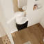 Meuble-lavabo à fermeture en douceur avec lavabo, 16 pouces pour petite salle de bain