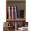 Bibliothèque en aluminium et cuir