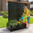 Double-Sided Raised Garden Bed with Trellis on Wheels, Metal Planter Box for Planting on Both Sides, Mobile Privacy Screen for Patio and Garden