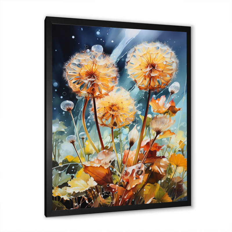 Luceile Meadow Dandelion Delight II, Cadre photo noir, H 44 po x l 34 po x P 1,5 po