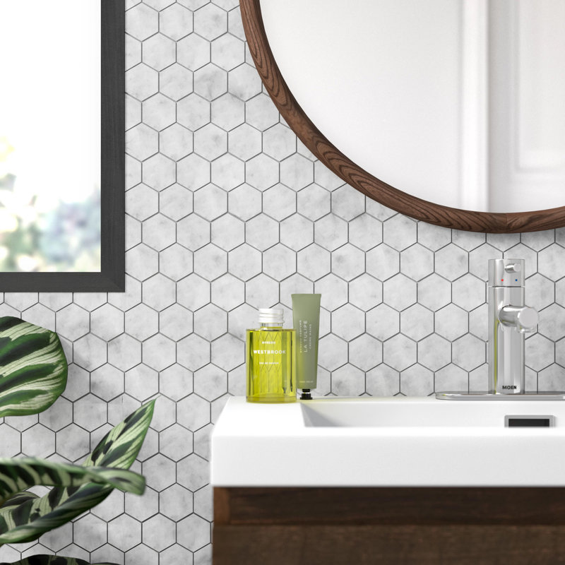 Carrelage mosaïque en marbre 2 po x 2 po
