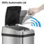 Stainless Steel Motion Sensor Kitchen Trash Can - 13 Gallons