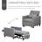 69cm Upholstered Cushioned Futon