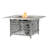 Marquette Square Aluminum Propane Smokeless Fire Pit Table with Hidden Fuel Tank-199598430
