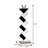 Black Crystal Geometric Tabletop Pillar Candle Holders