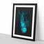 Neon Blue Jellyfish Abstract - Picture Frame Graphic Art Print-56857238-56857239