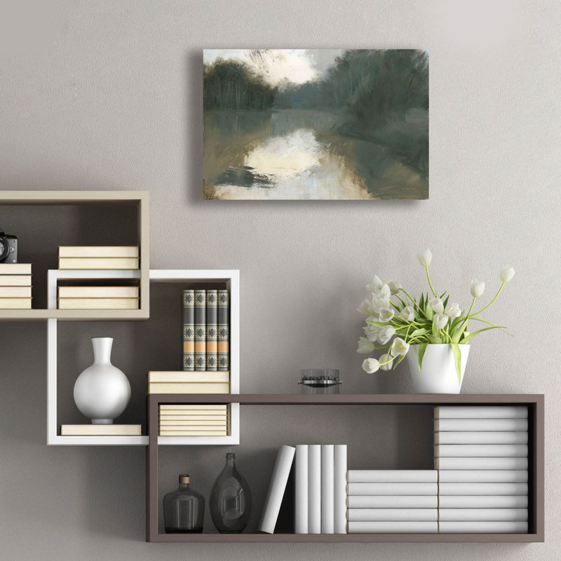  «Moody Landscape» par James Wiens, art mural en verre acrylique, 24 po x 16 po