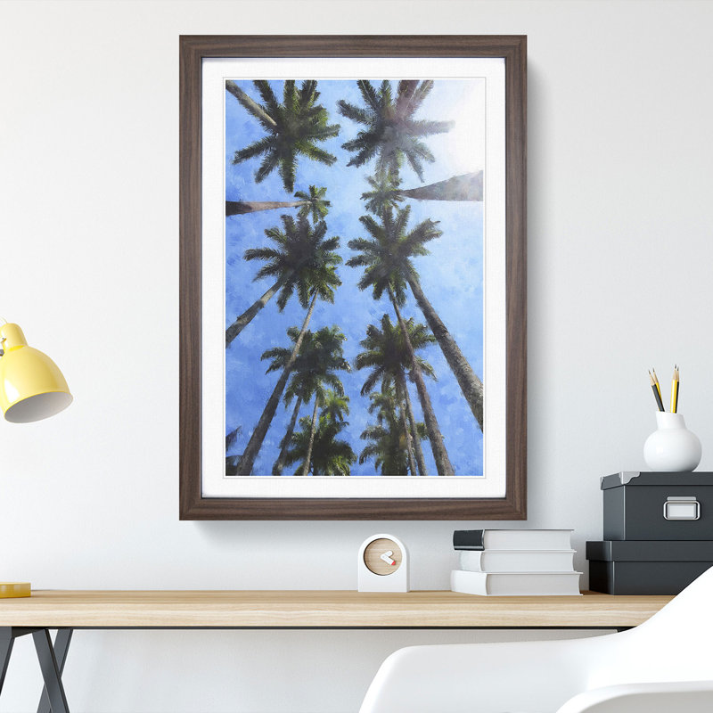 Palm Trees Vol.1 - Wall Art, 36cm H x 27cm W x 2cm D, Walnut Framed