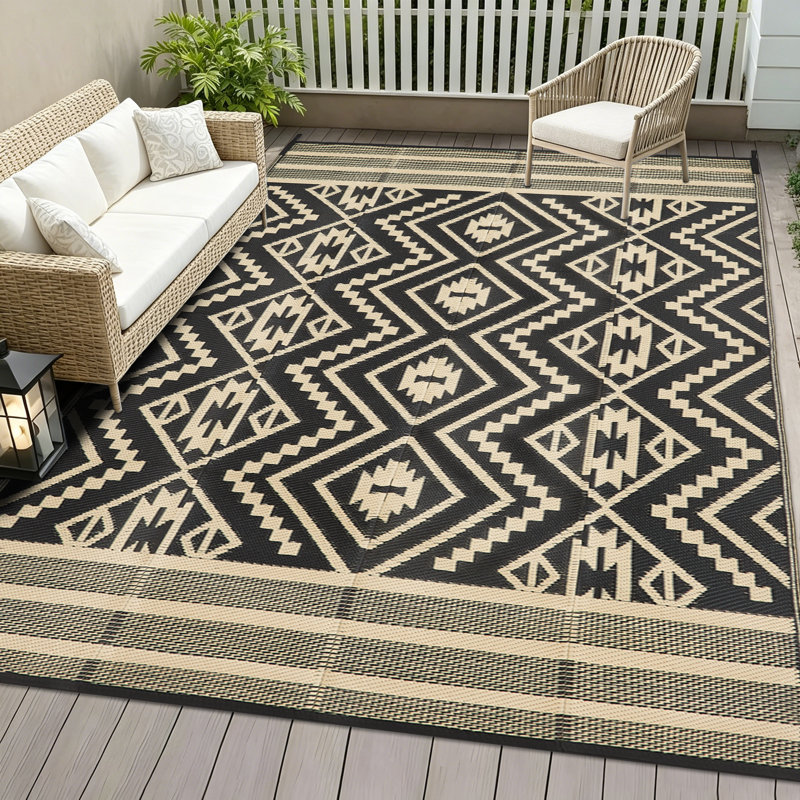 Geometric Braided Area Rug, 5*8ft/152*244cm