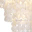 Zussen 20.5" Luster Bronze 4 Tier Tiered Chandelier with Natural White Shell