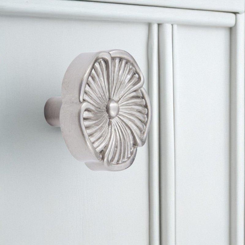 CK Series Flower Knob, Satin Nickel (Pewter)