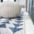 Anatolia Modern Tribal Geometric Blue/Ivory Indoor/Outdoor Rug-823995931