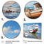  «Fhses Boat By The Lake I - Coastal Boat Multipanel Wall Art, toile