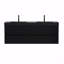 Meuble-lavabo de salle de bain avec lavabo intégré en une pièce, flottant mural pour salle de bain moderne, lavabo en quartz d'ingénierie noir mat et tiroirs noirs à fermeture en douceur-656601570-656601572-656601593