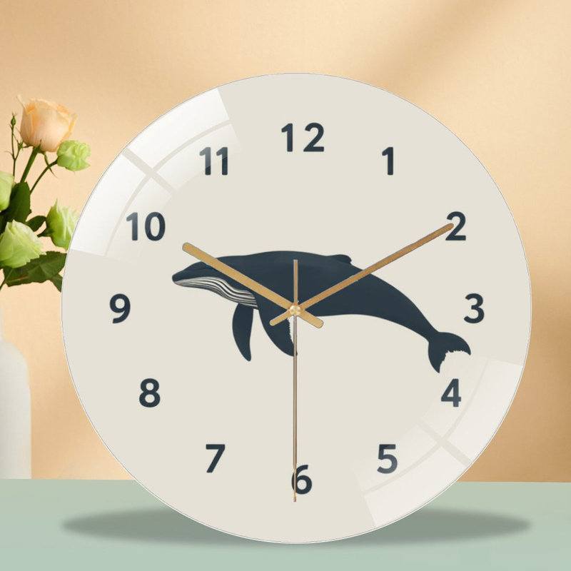 Horloge murale baleine 12 po