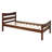 Twin Platform Bed Frame with Headboard, Solid Pine Wood Slats, White Finish, No Box Spring Required