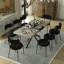 Table de salle à manger rectangulaire extensible de 55,11 po à 70,86 po avec 4 chaises-1921772930-1921772942