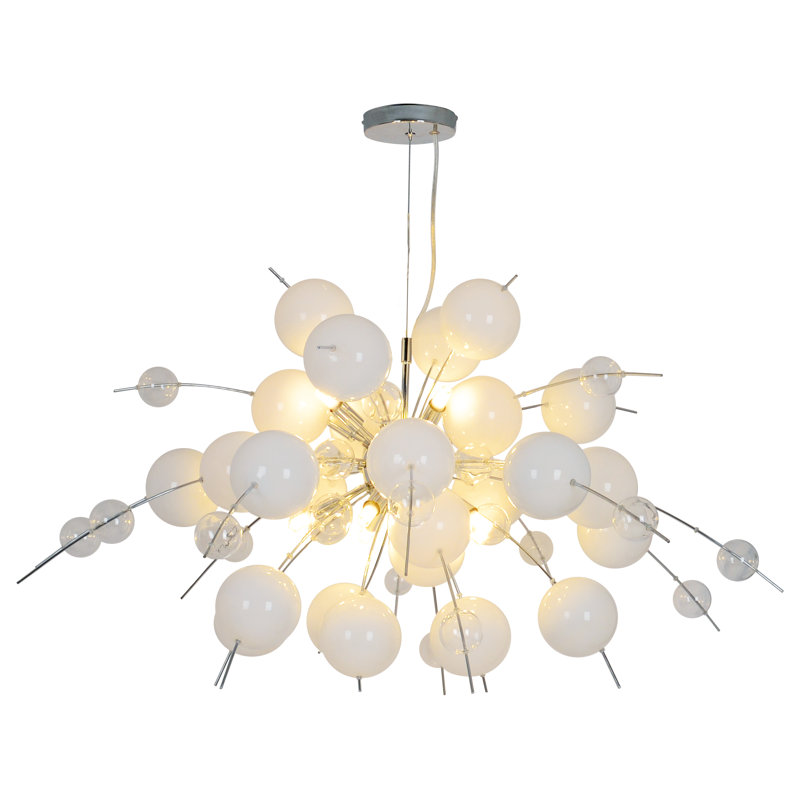 Gael 10 - Light Chandelier, White/Clear