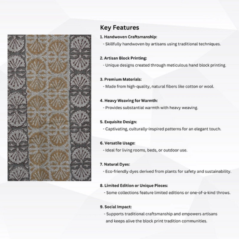 Block print quilt, throw and blanket for couch and bedding, Indian Fabric quilt, king size handmade quilt, 122 cm H x 81 cm W