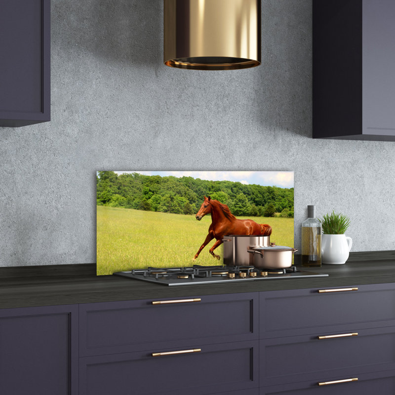Mabie 50cm W x 100cm L Glass Peel and Stick Panel