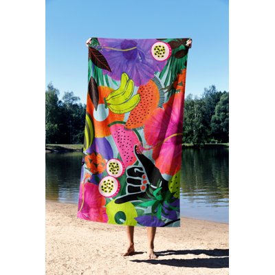 Ultra-Soft Beach Towel, 30 x 59 Inches | 70% Polyester / 30% Polyamide, Microfilament Fabric | Quick-Dry, Lightweight & Compact for Travel | Perfect for Beach, Pool, Gym, and Outdoor Adventures