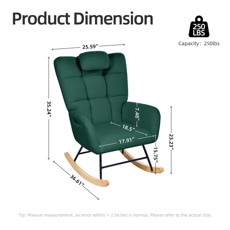 Fauteuil berçant et oscillant Teddy