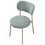 46cm H Fabric Upholstered Metal Upholstered Back Side Chair in Green, Brown
